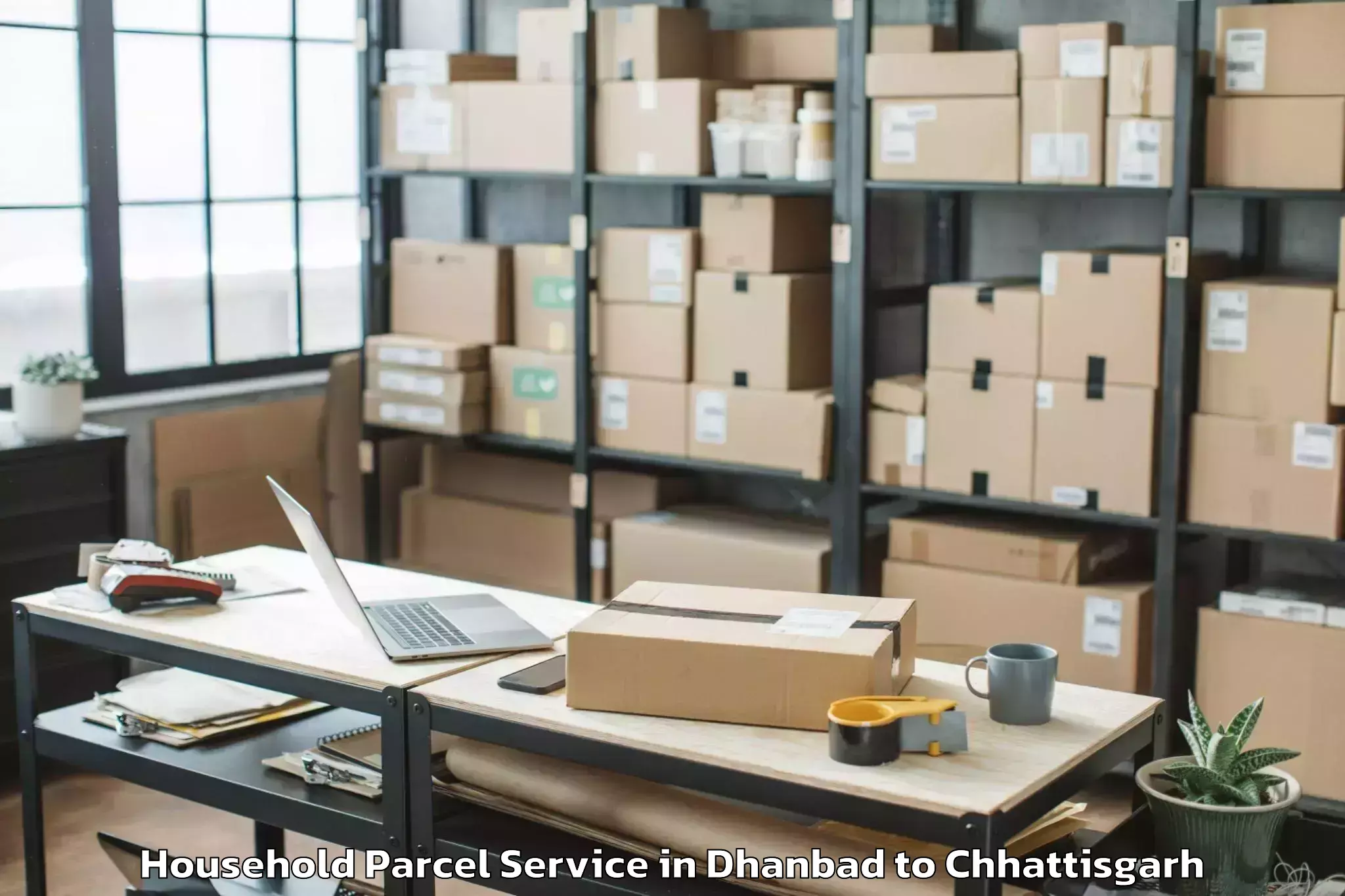 Reliable Dhanbad to Udaipur Dharamjaigarh Household Parcel